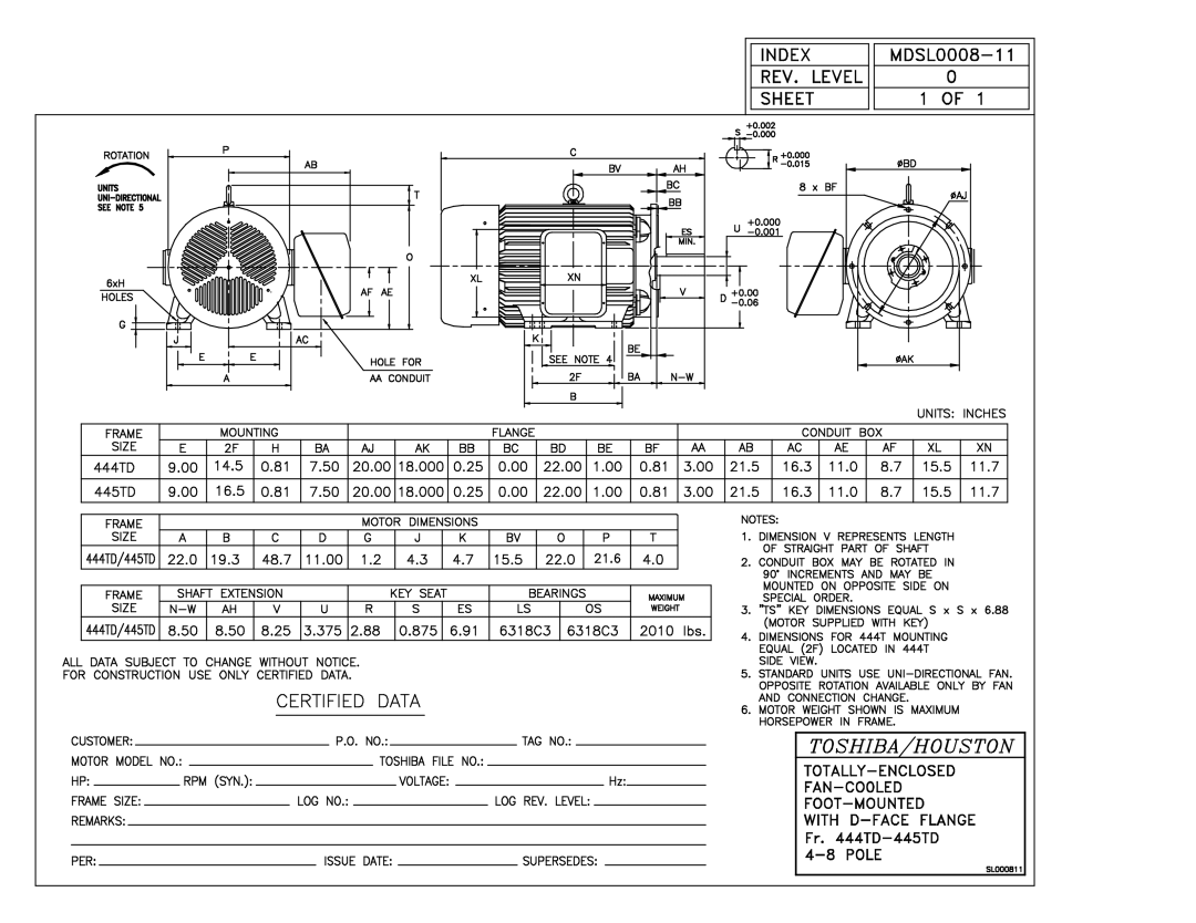 Toshiba MDSL0008-11 manual 