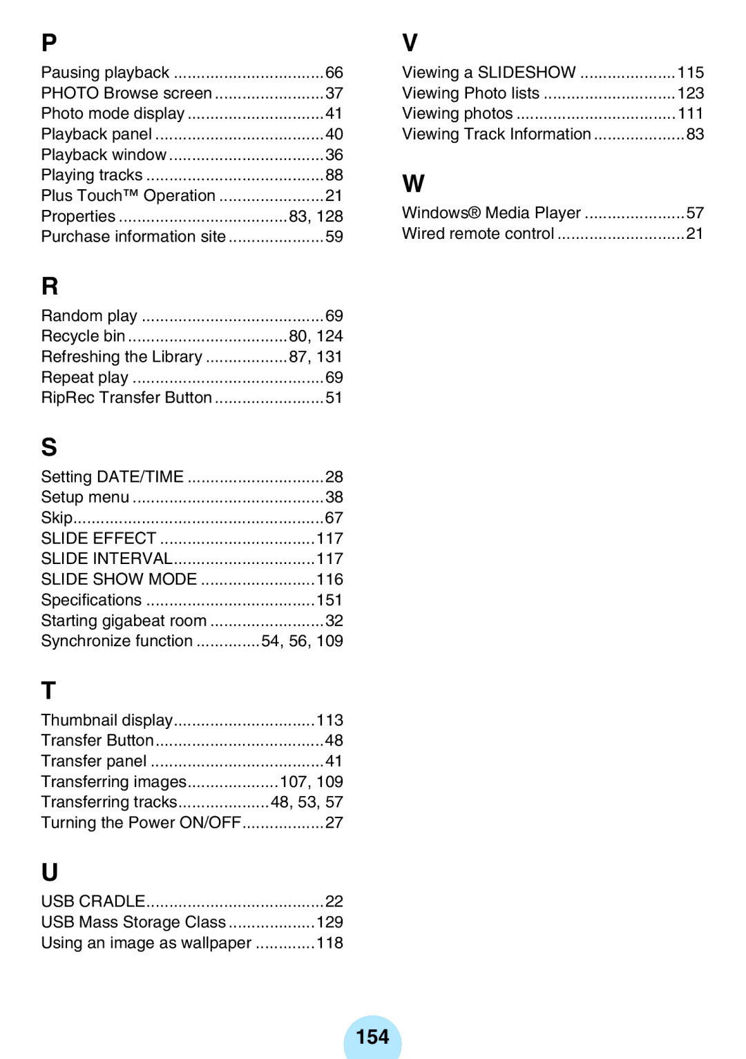 Toshiba MEG-F40, MEGF20K, MEGF10S, MEG-F20, MEGF10K, MEG-F60 owner manual 154 