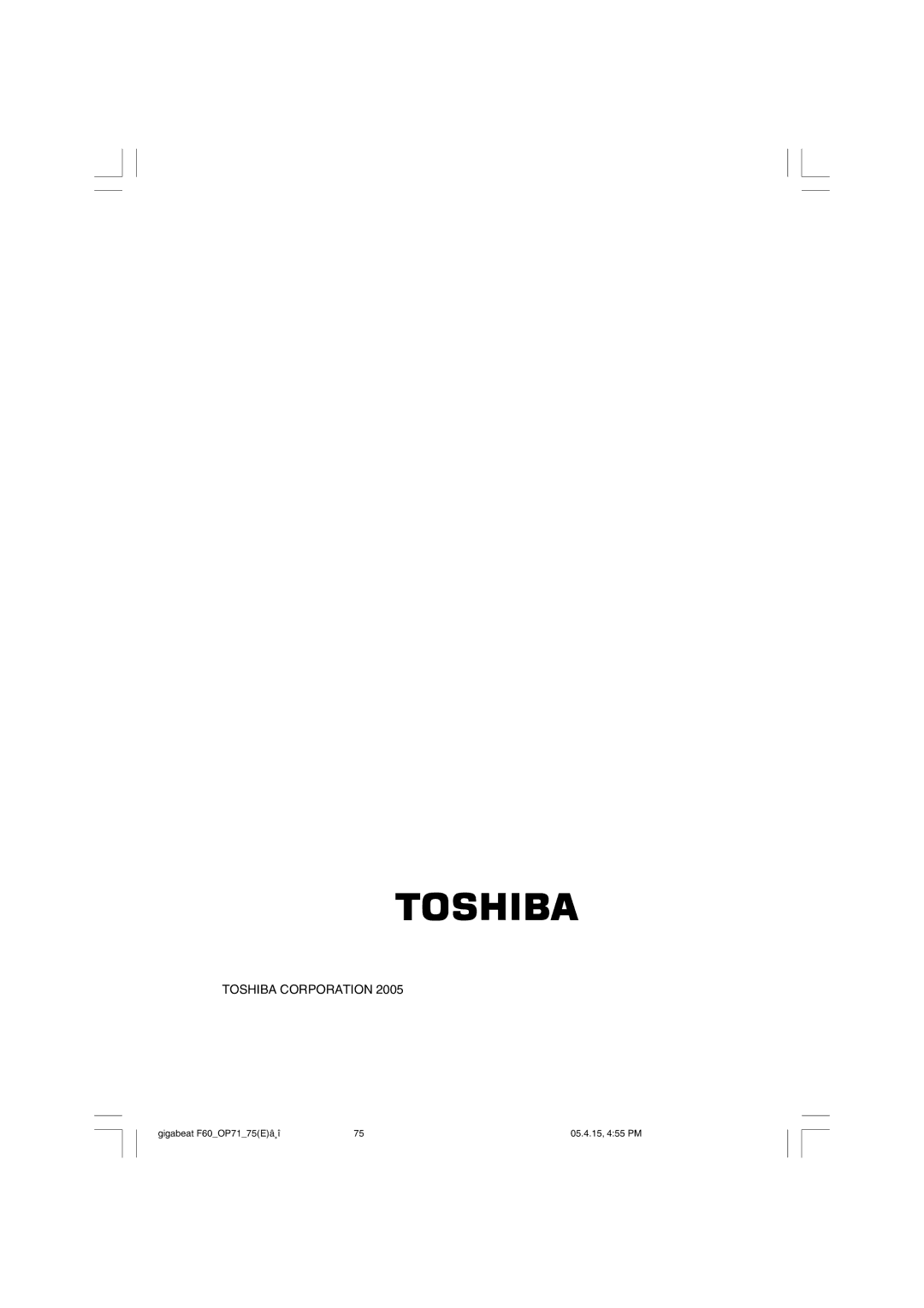 Toshiba MEGF60 owner manual  Toshiba Corporation 