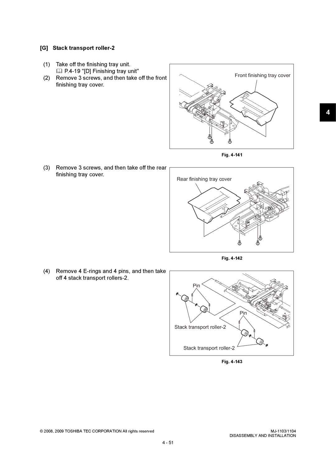 Toshiba MJ-1103, MJ-1104 service manual Stack transport roller-2 