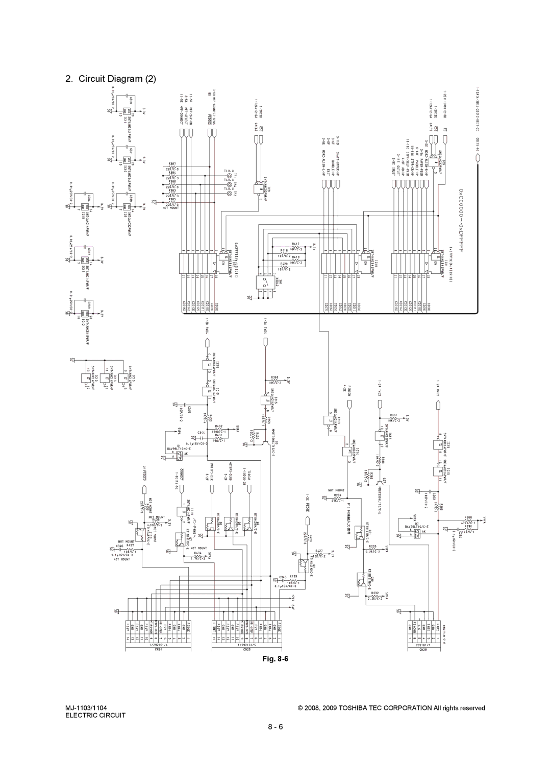 Toshiba MJ-1104, MJ-1103 service manual Circuit Diagram 