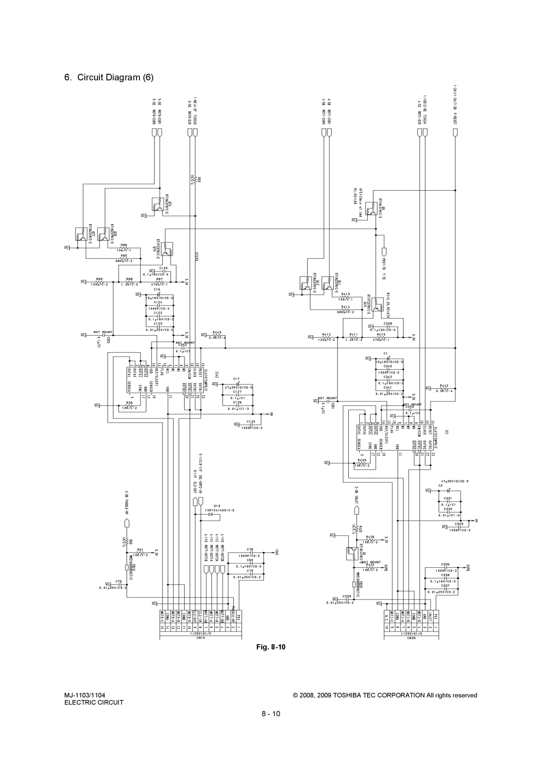 Toshiba MJ-1104, MJ-1103 service manual Circuit Diagram 