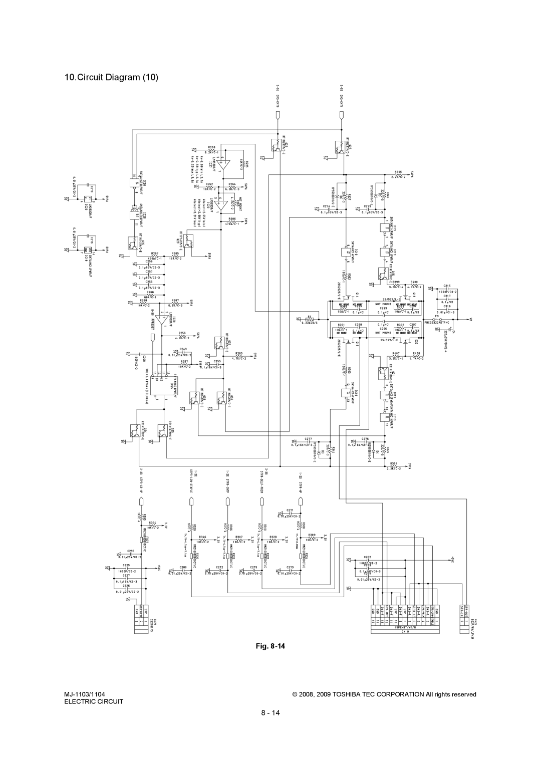 Toshiba MJ-1104, MJ-1103 service manual Circuit Diagram 