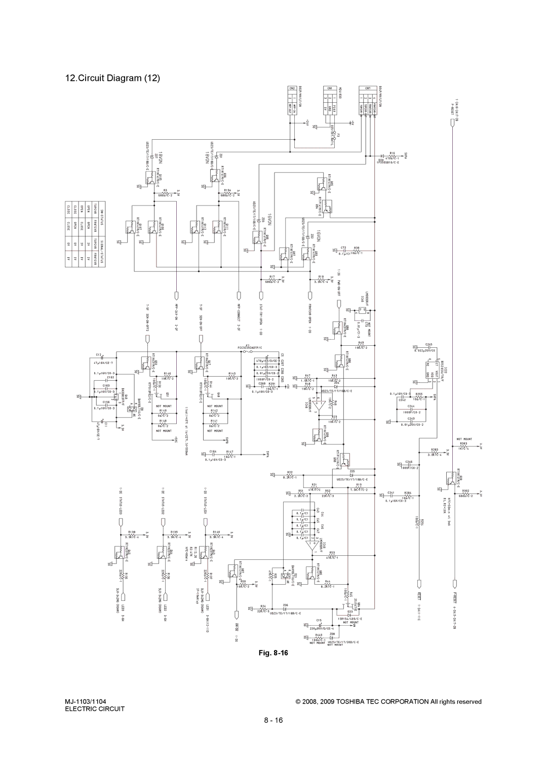 Toshiba MJ-1104, MJ-1103 service manual Circuit Diagram 