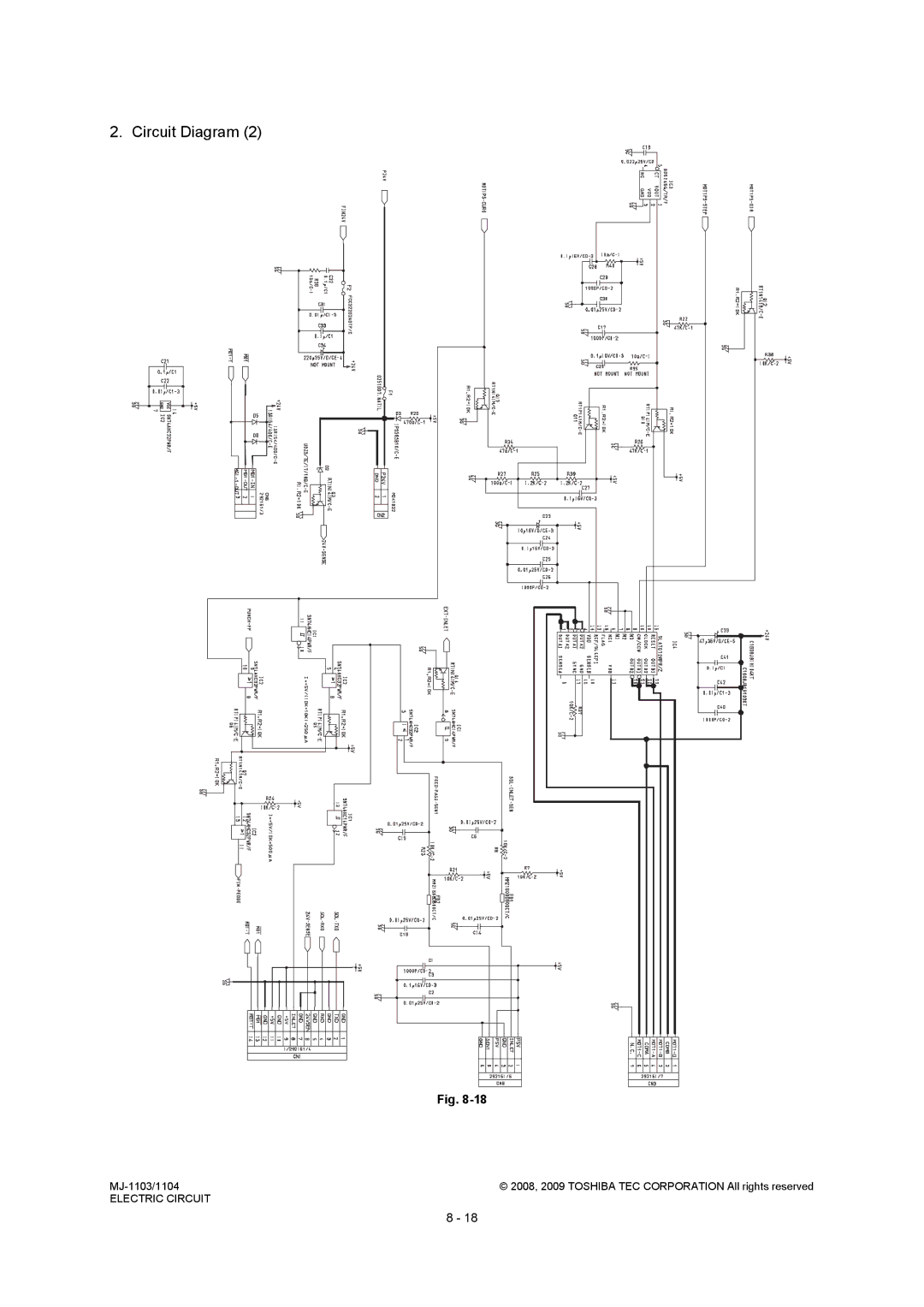 Toshiba MJ-1104, MJ-1103 service manual Circuit Diagram 