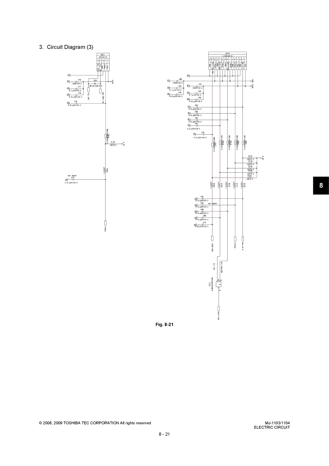 Toshiba MJ-1103, MJ-1104 service manual Circuit Diagram 