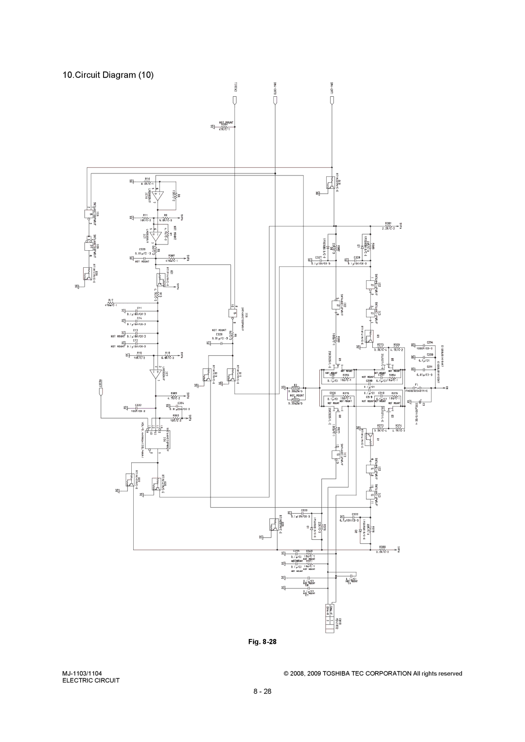 Toshiba MJ-1104, MJ-1103 service manual Circuit Diagram 