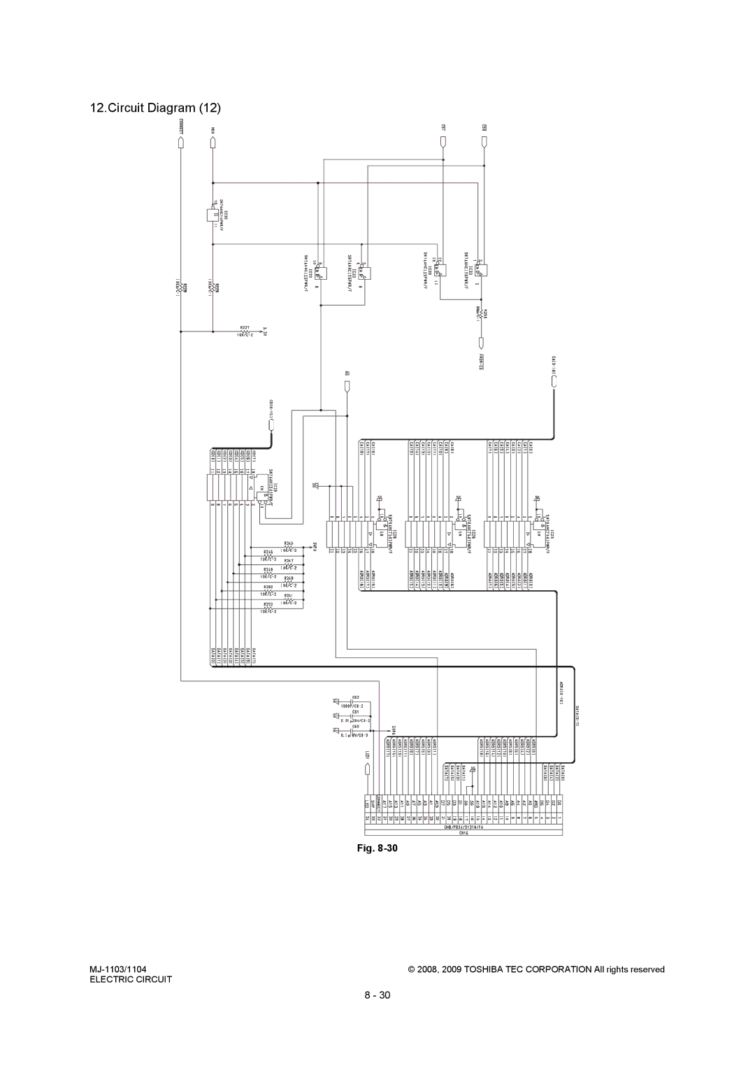 Toshiba MJ-1104, MJ-1103 service manual Circuit Diagram 