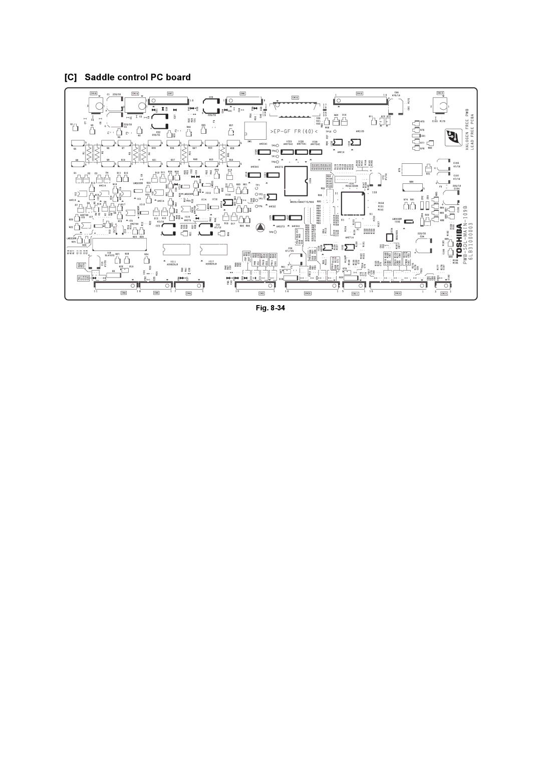 Toshiba MJ-1103, MJ-1104 service manual Saddle control PC board 