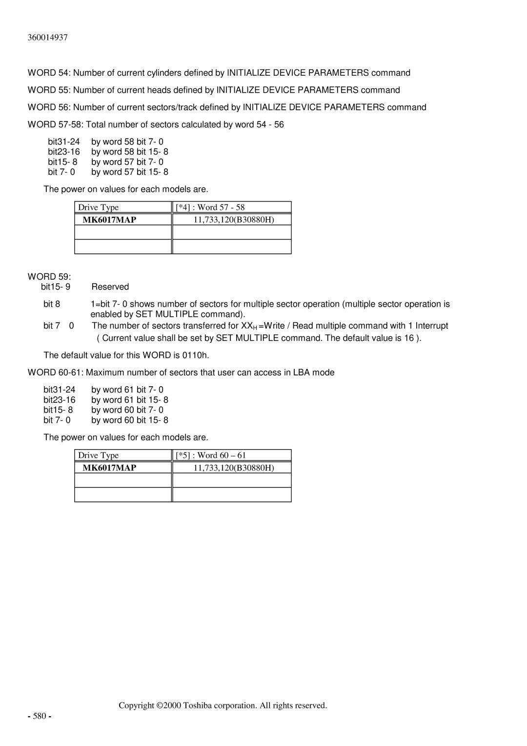 Toshiba MK6017MAP manual 