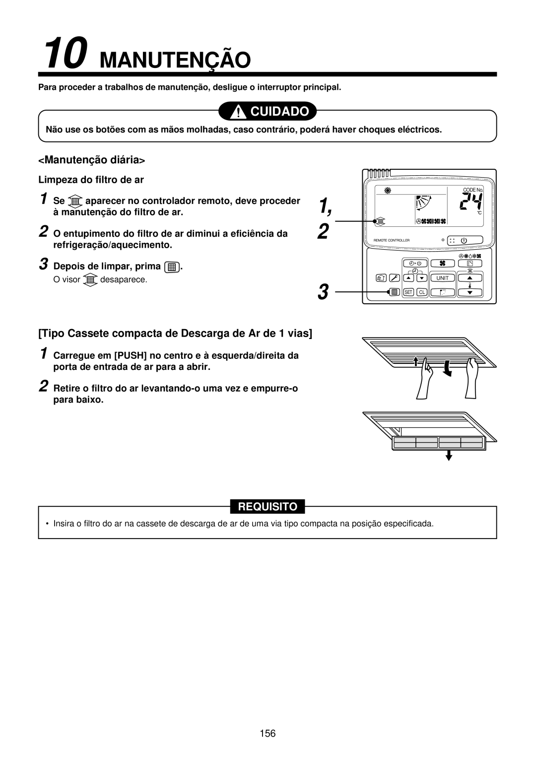 Toshiba MMU-AP0071YH Manutençã O, Tipo Cassete compacta de Descarga de Ar de 1 vias, Refrigeraçã o/aquecimento 