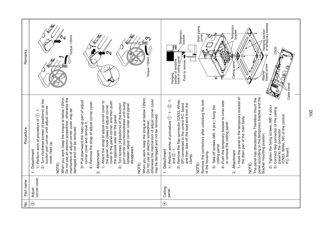 Toshiba MMU-AP0181MH, MMU-AP0151MH, MMU-AP0091MH, MMU-AP0071MH, MMU-AP0121MH service manual 100 