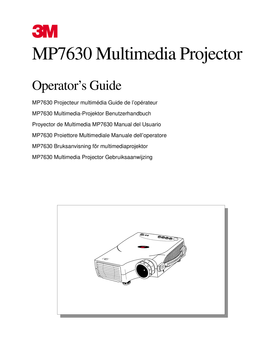 Toshiba manual MP7630 Multimedia Projector 