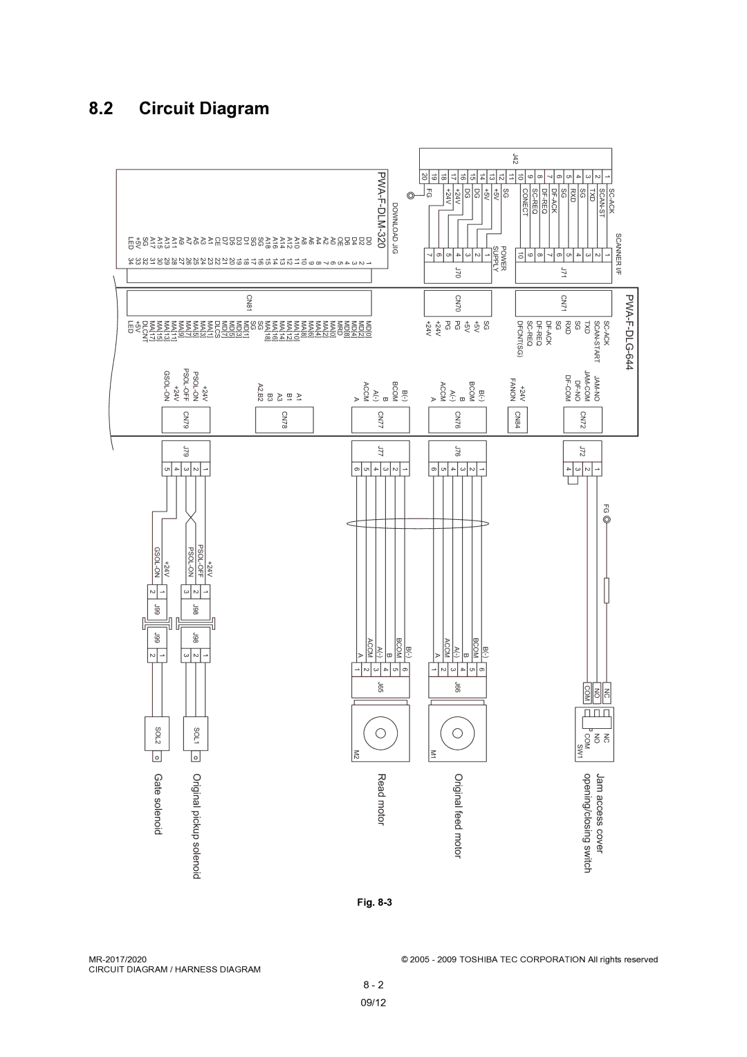 Toshiba MR-2017, MR-2020 service manual Circuit Diagram, PWA-F-DLG-644 