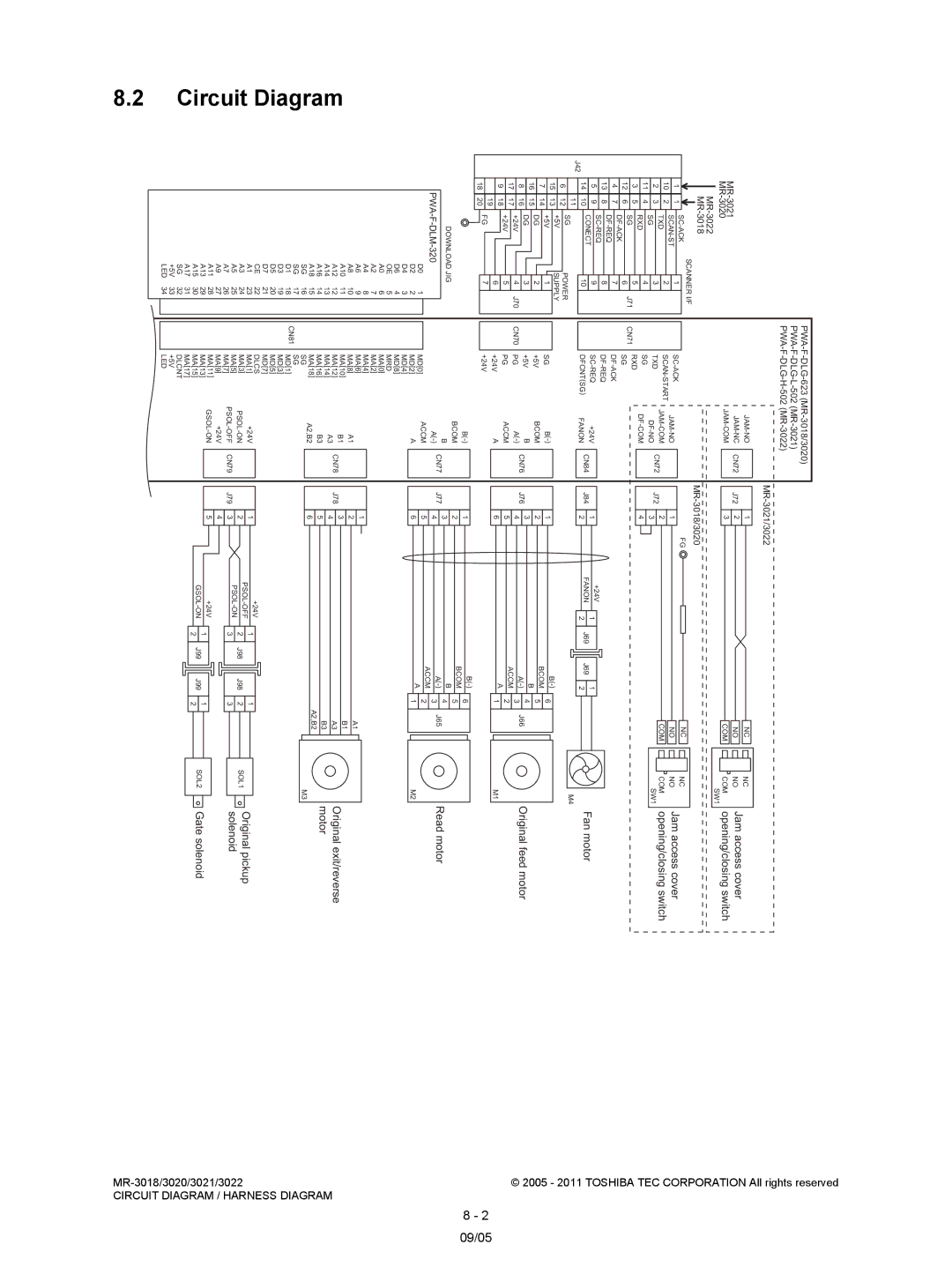 Toshiba MR-3018, MR-3022 service manual Diagram, Circuit 