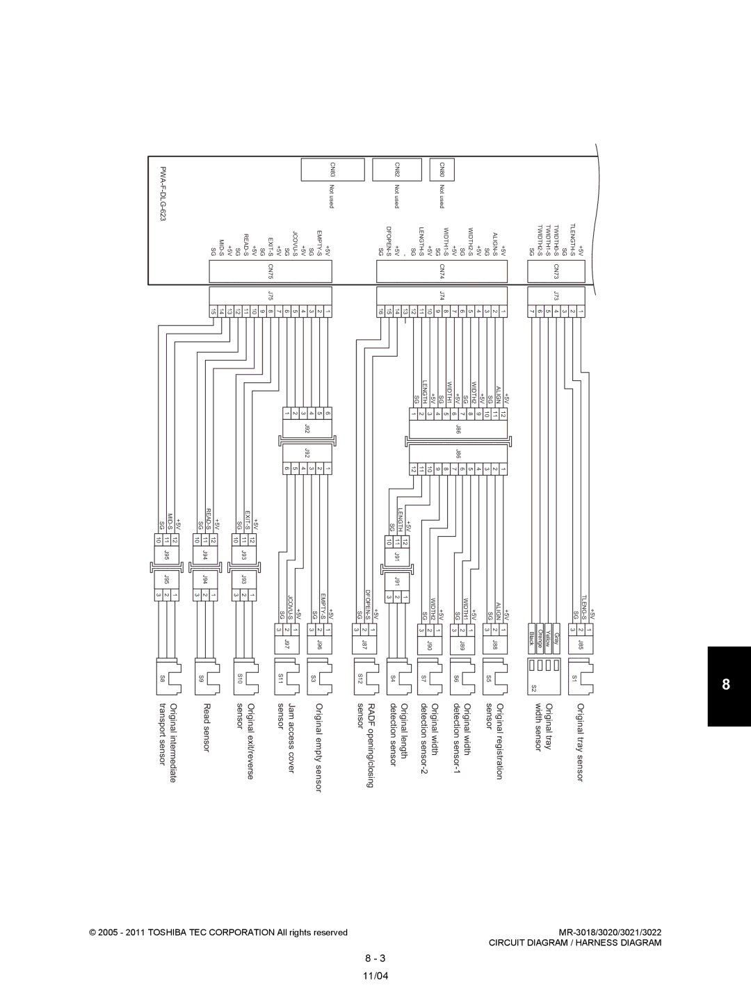 Toshiba MR-3022, MR-3018 service manual 2005 2011 Toshiba TEC Corporation All rights reserved 