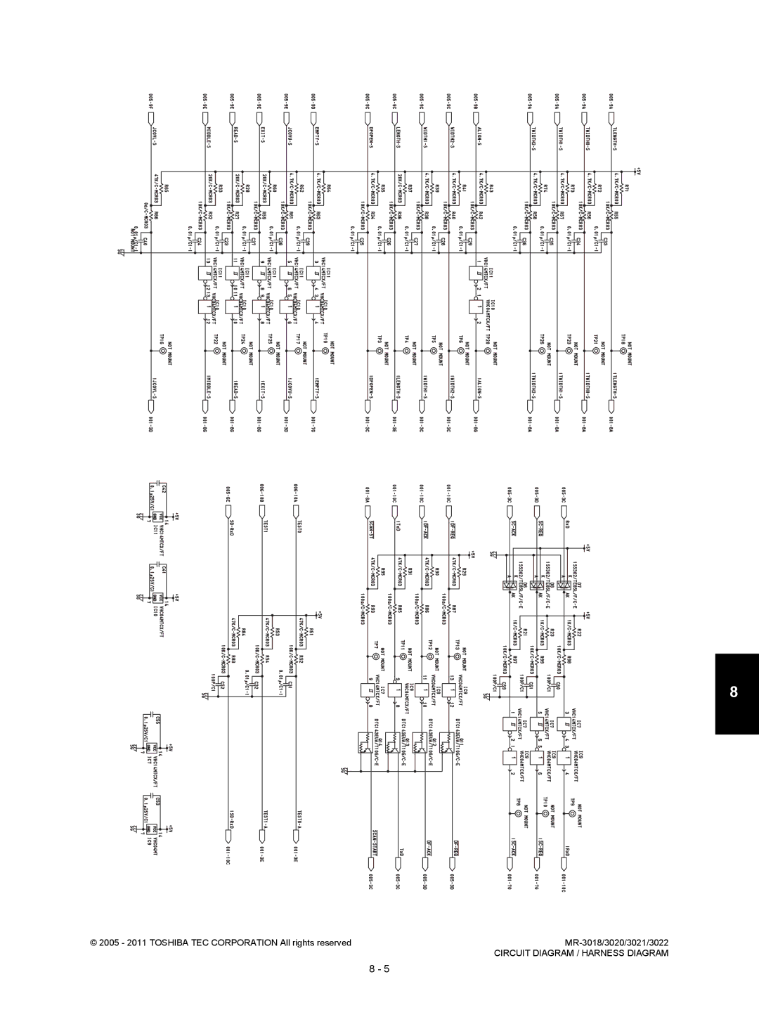 Toshiba MR-3022, MR-3018 service manual Circuit Diagram / Harness Diagram 