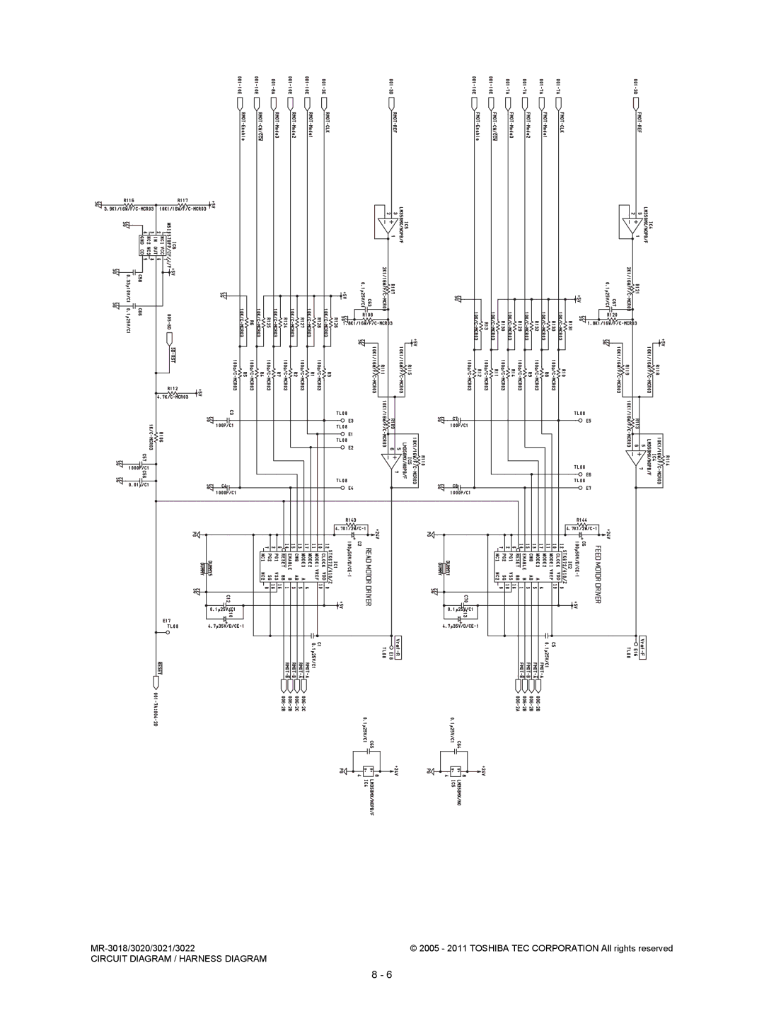 Toshiba MR-3018, MR-3022 service manual Circuit Diagram / Harness Diagram 