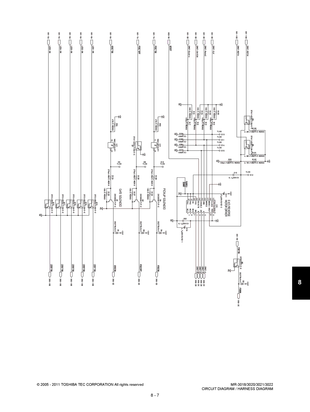 Toshiba MR-3022, MR-3018 service manual Circuit Diagram / Harness Diagram 