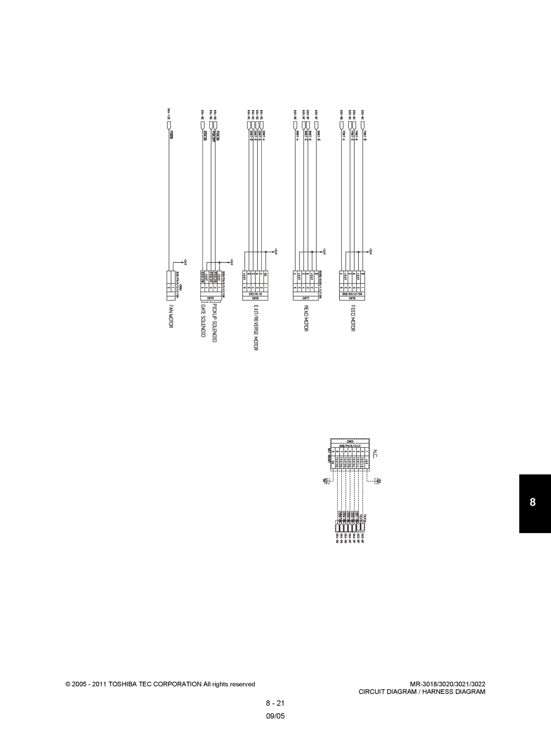 Toshiba MR-3022, MR-3018 service manual 21 09/05 