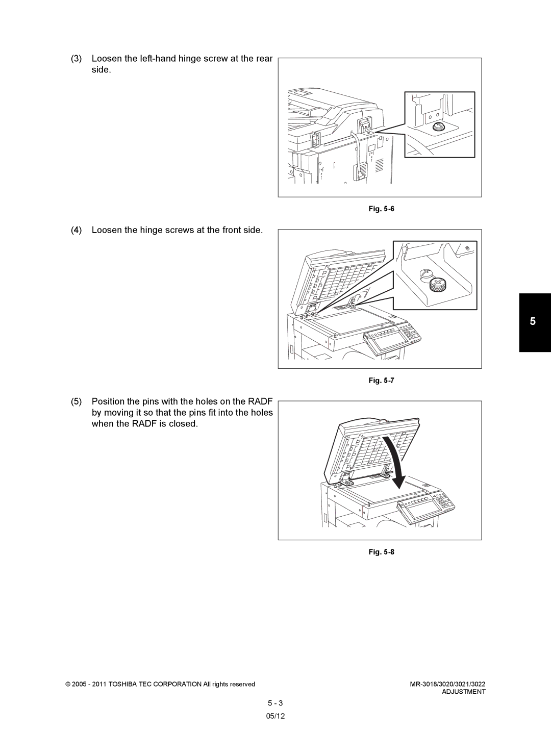 Toshiba MR-3022, MR-3018 service manual 05/12 