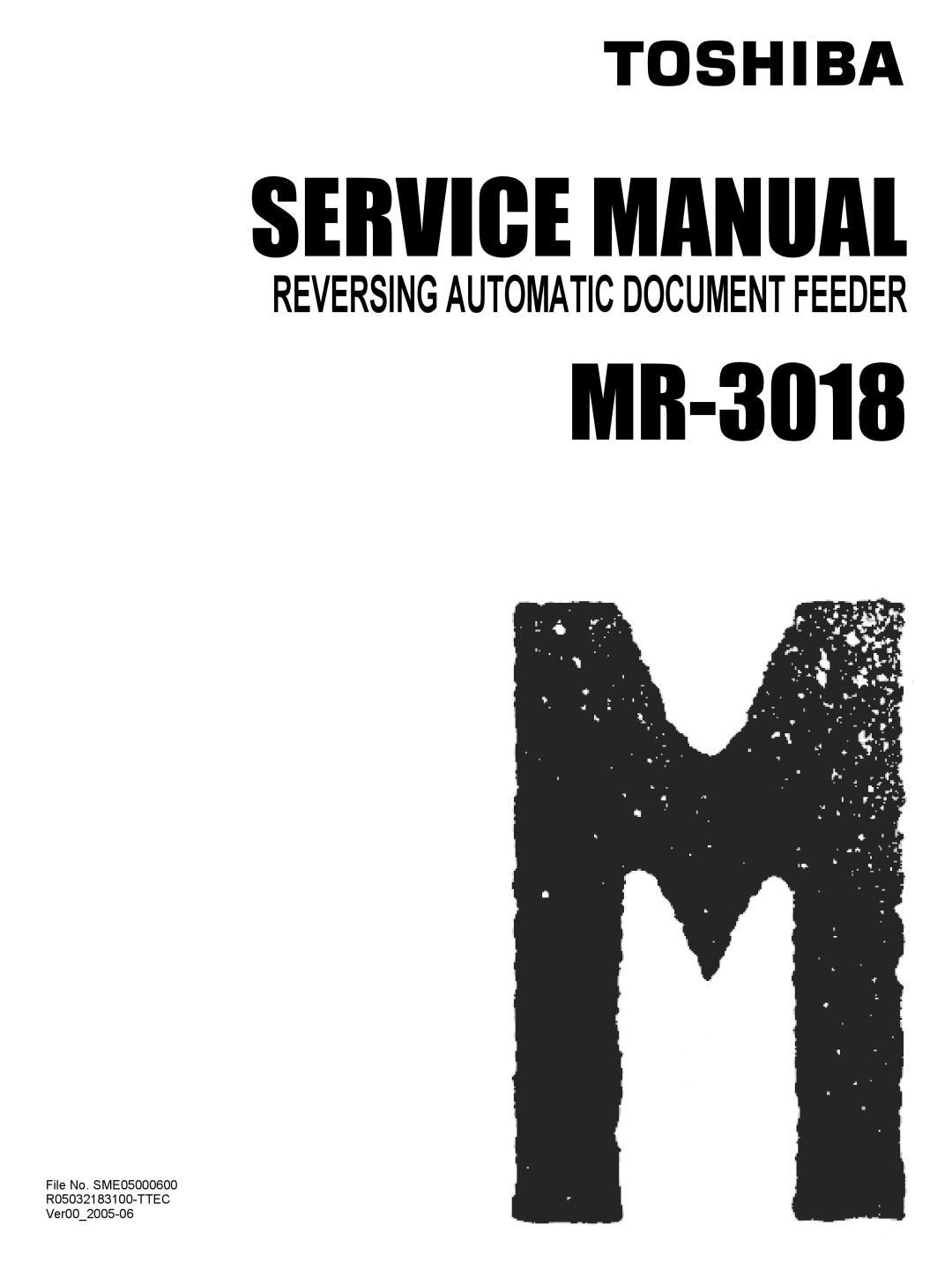 Toshiba MR-3018 service manual 