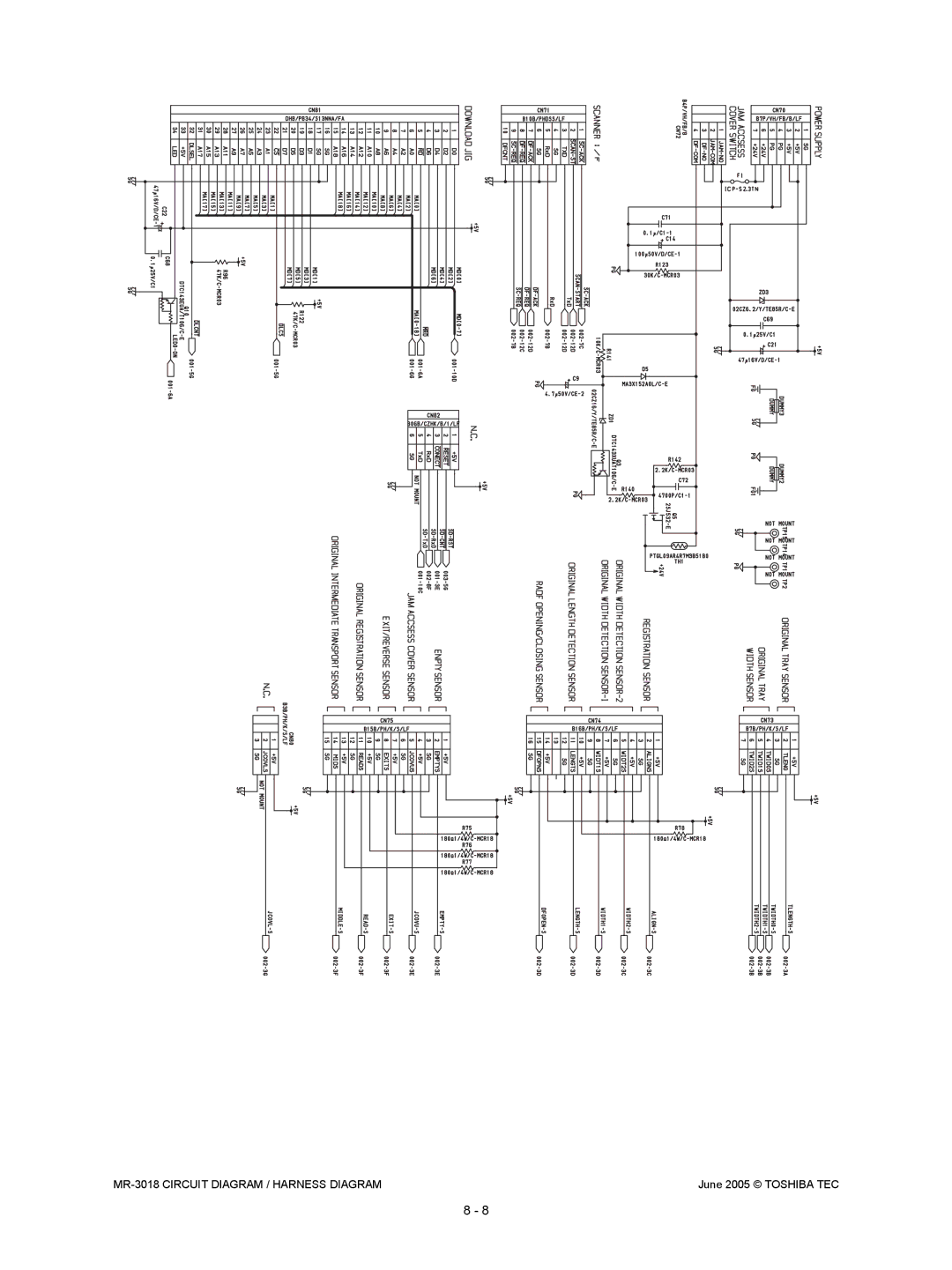 Toshiba service manual MR-3018 Circuit Diagram / Harness Diagram 