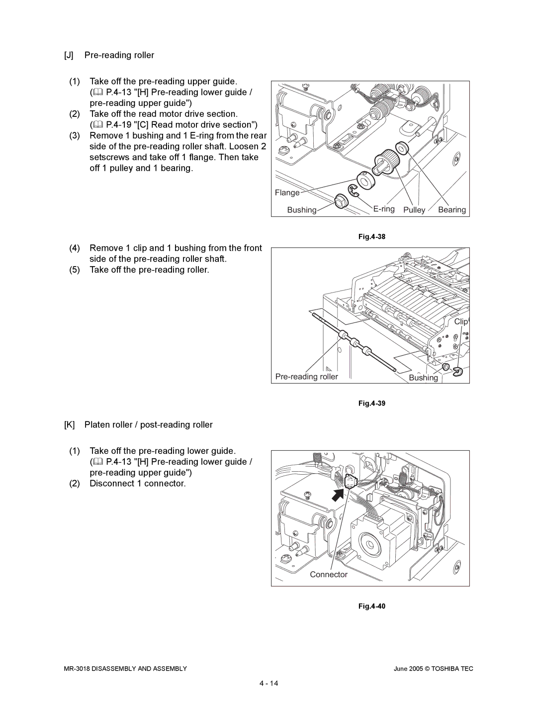 Toshiba MR-3018 service manual Connector 