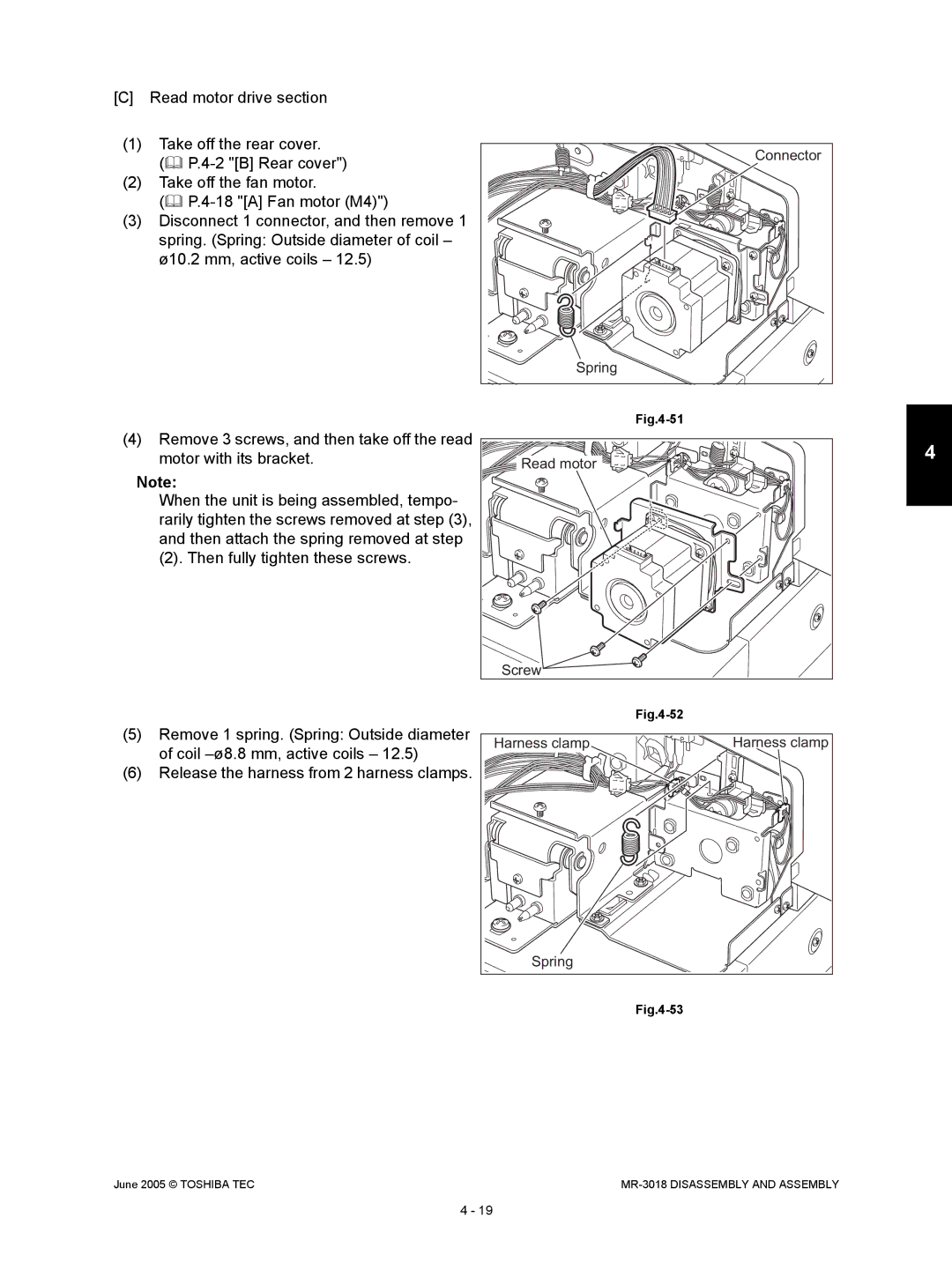 Toshiba MR-3018 service manual Spring 