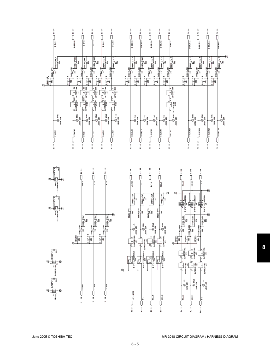 Toshiba service manual MR-3018 Circuit Diagram / Harness Diagram 