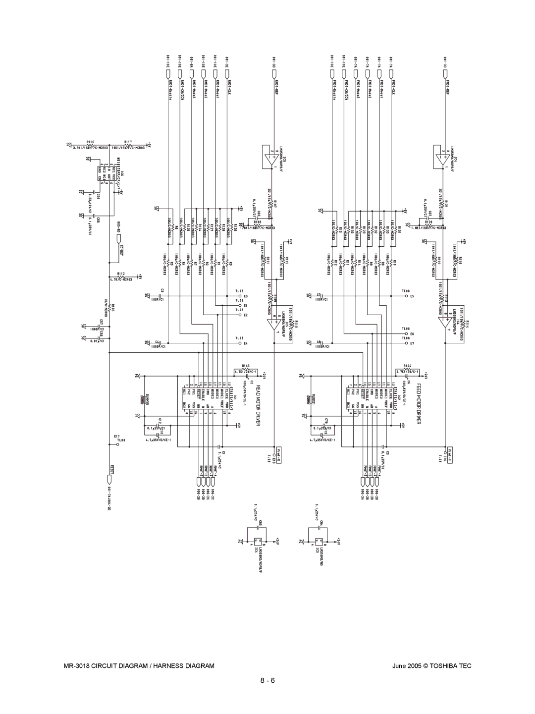 Toshiba service manual MR-3018 Circuit Diagram / Harness Diagram 