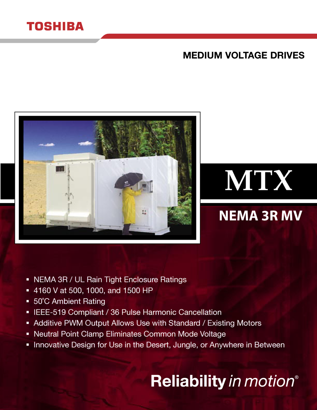 Toshiba MTX NEMA 3R MV manual Mtx 