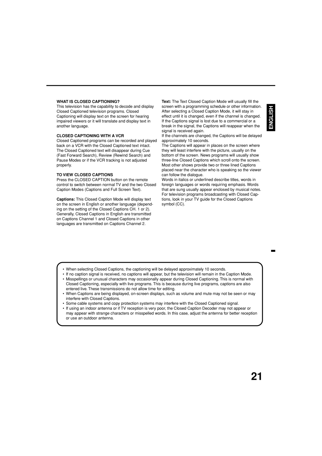 Toshiba MV19N3C, MV13N3C owner manual What is Closed CAPTIONING?, Closed Captioning with a VCR, To View Closed Captions 