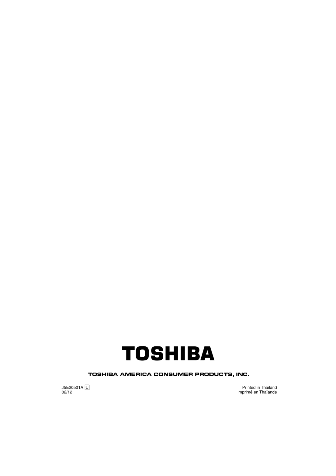 Toshiba MV13N3C, MV19N3C owner manual J5E20501A U 02/12 