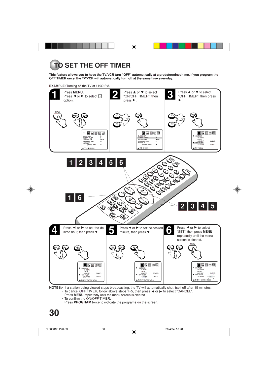 Toshiba MV13P3 owner manual To SET the OFF Timer, Press Bor Ato select, Option Press a 