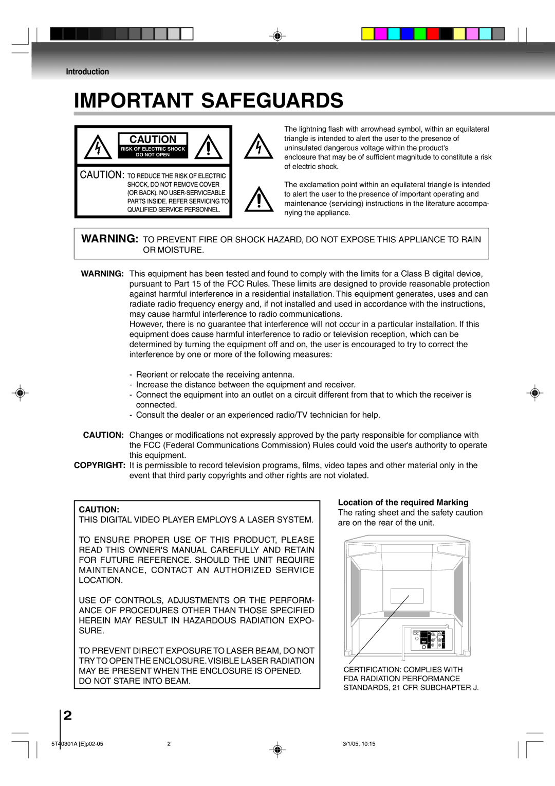 Toshiba MW20F11, MW24F11 owner manual Important Safeguards, Introduction 