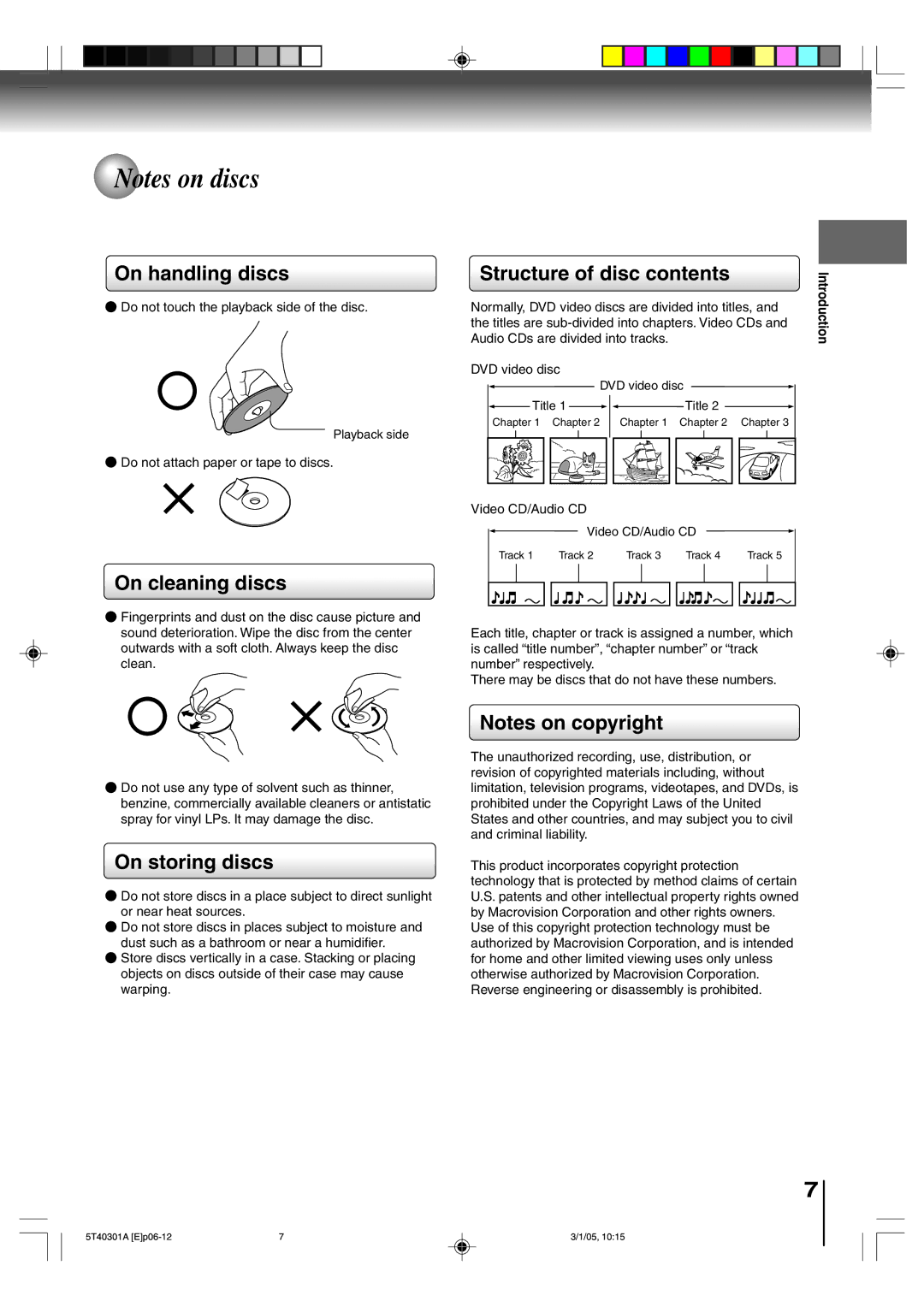 Toshiba MW24F11, MW20F11 owner manual On handling discs, On cleaning discs, Structure of disc contents, On storing discs 