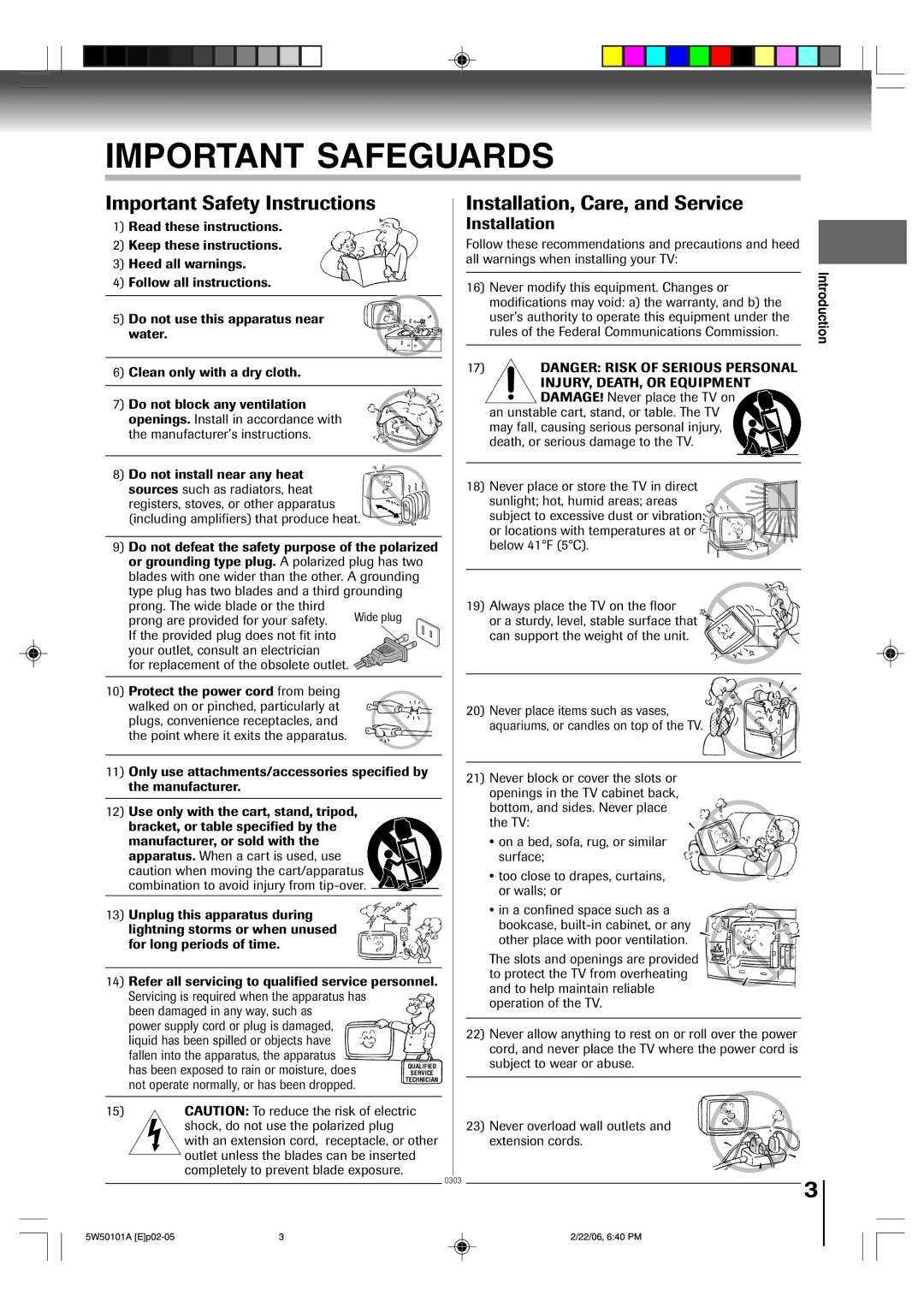 Toshiba MW24F12, MW20F12 owner manual Important Safeguards 