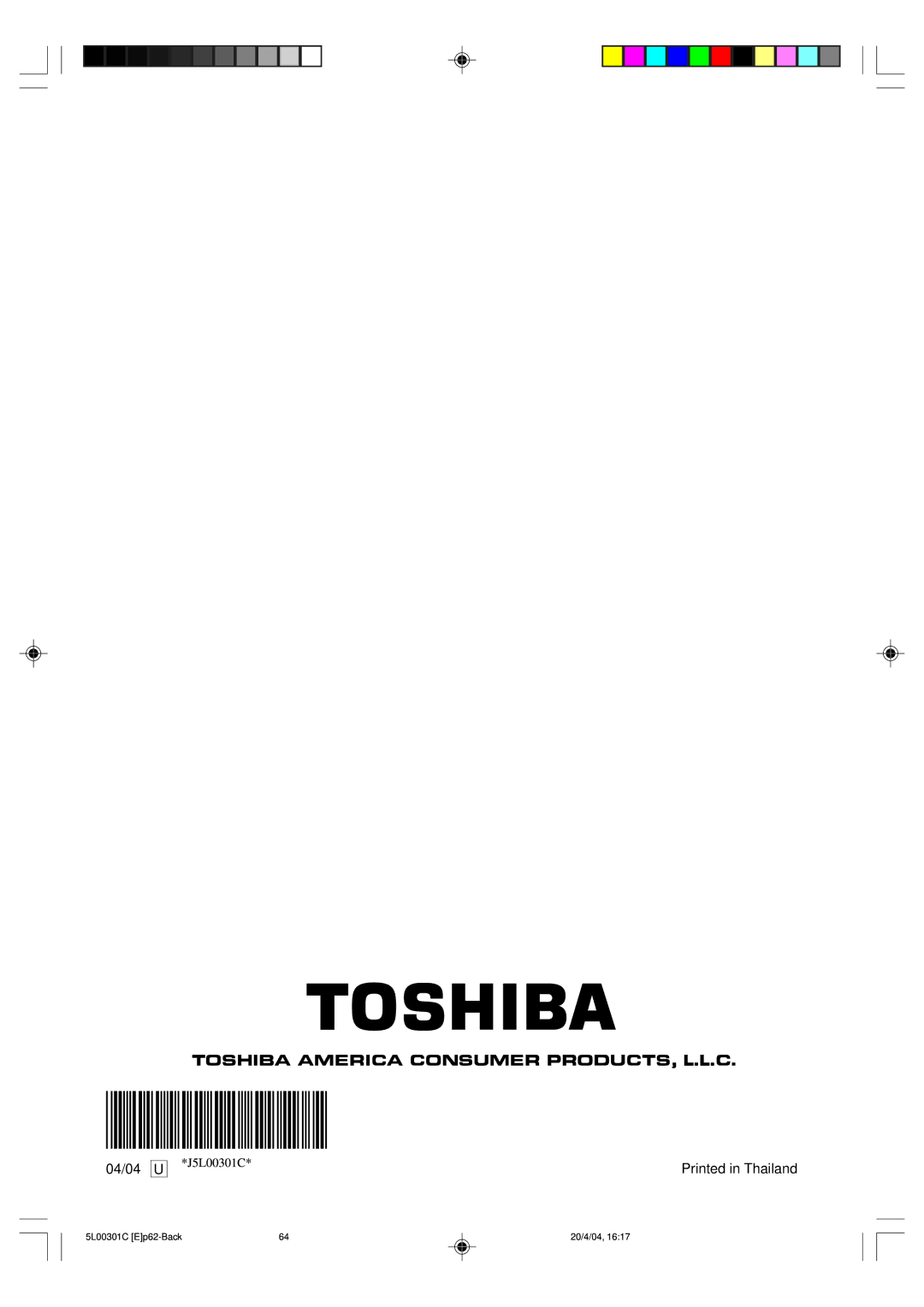 Toshiba MW20FP3, MW24FP3 owner manual 04/04 U 