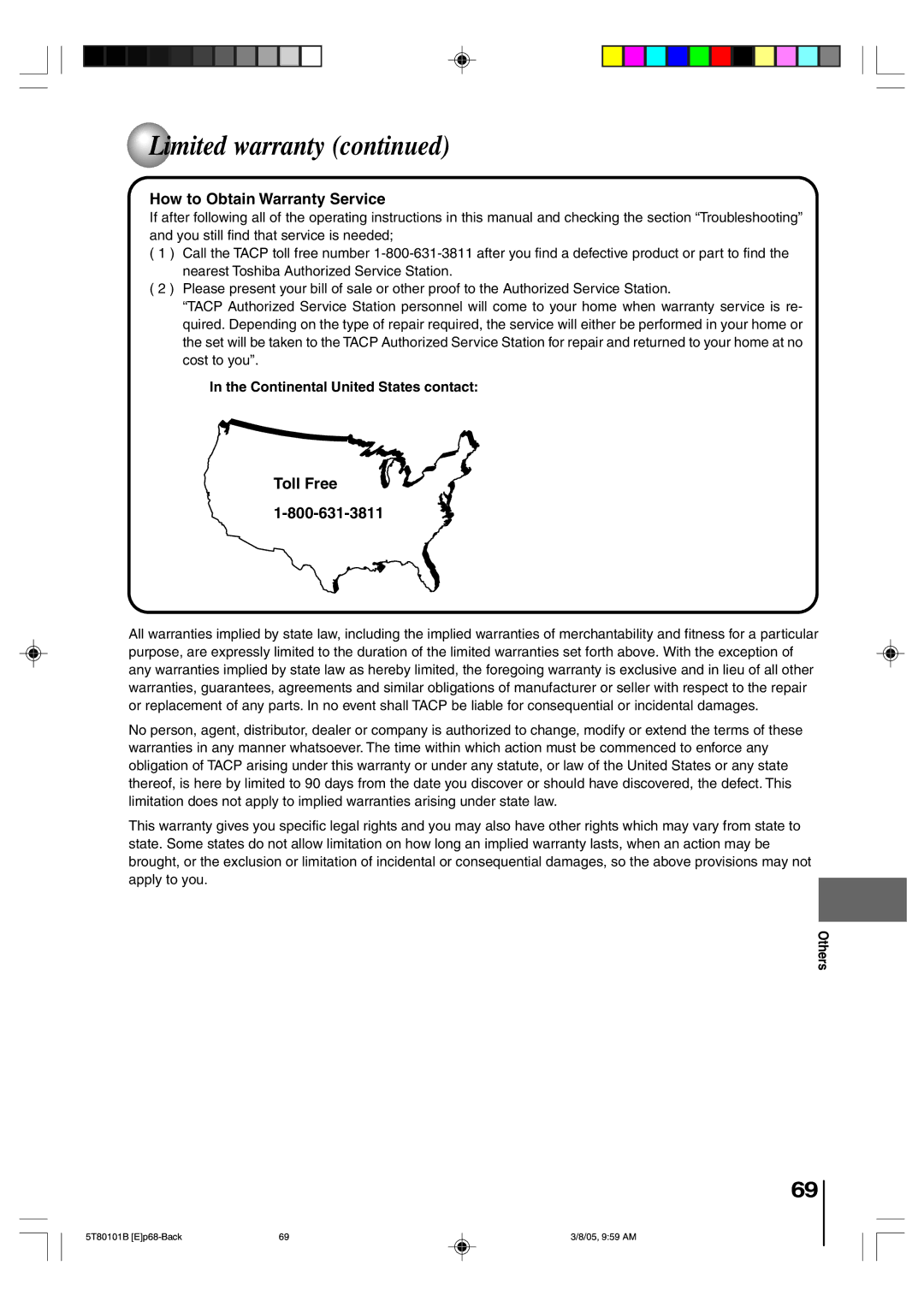 Toshiba MW24F51, MW20F51, MW27F51 owner manual How to Obtain Warranty Service, Continental United States contact 