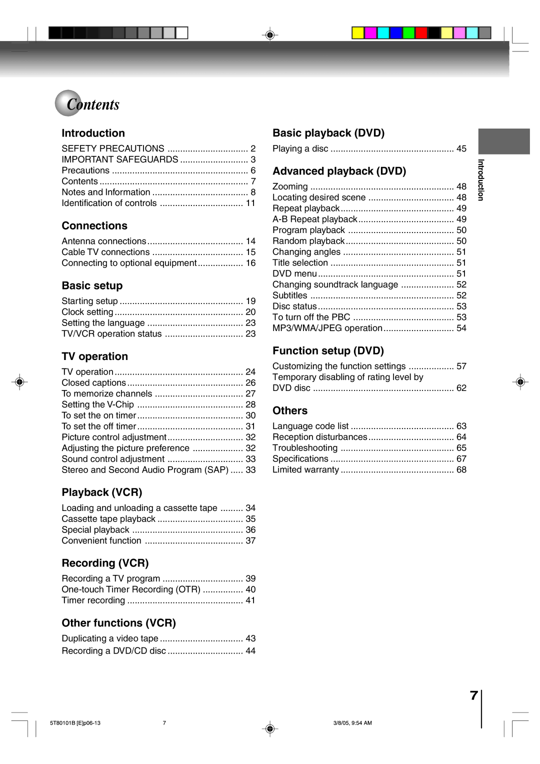 Toshiba MW20F51, MW24F51, MW27F51 owner manual Contents 