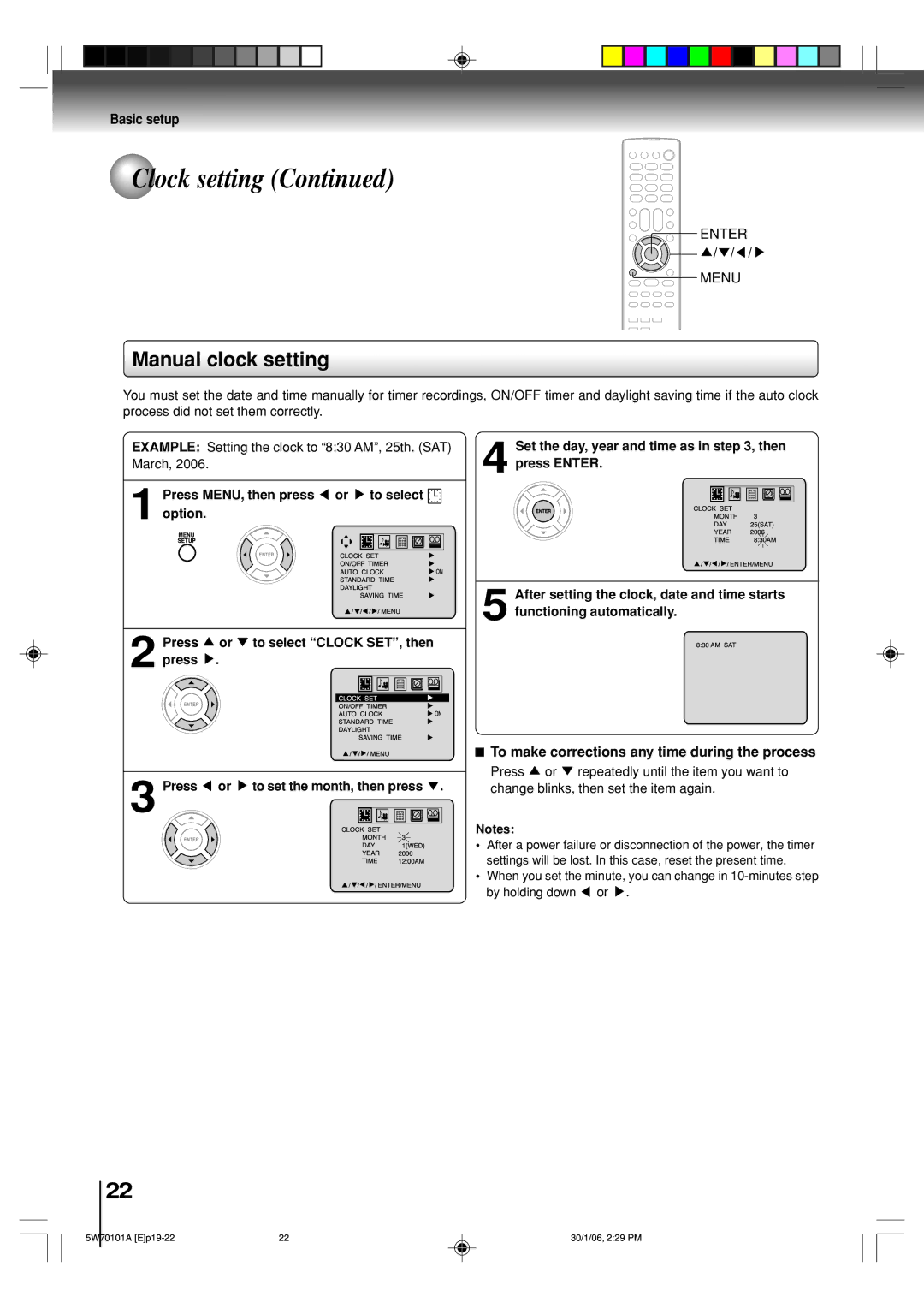 Toshiba MW24F52, MW20F52 owner manual Manual clock setting, Option Press 