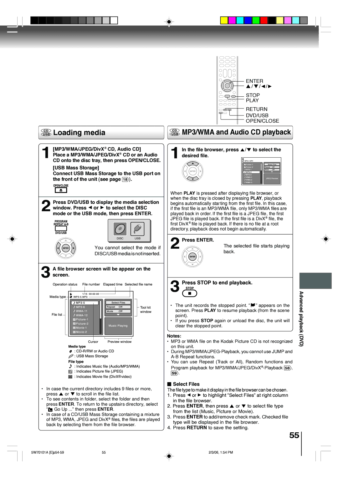 Toshiba MW20F52, MW24F52 owner manual Press Stop to end playback 