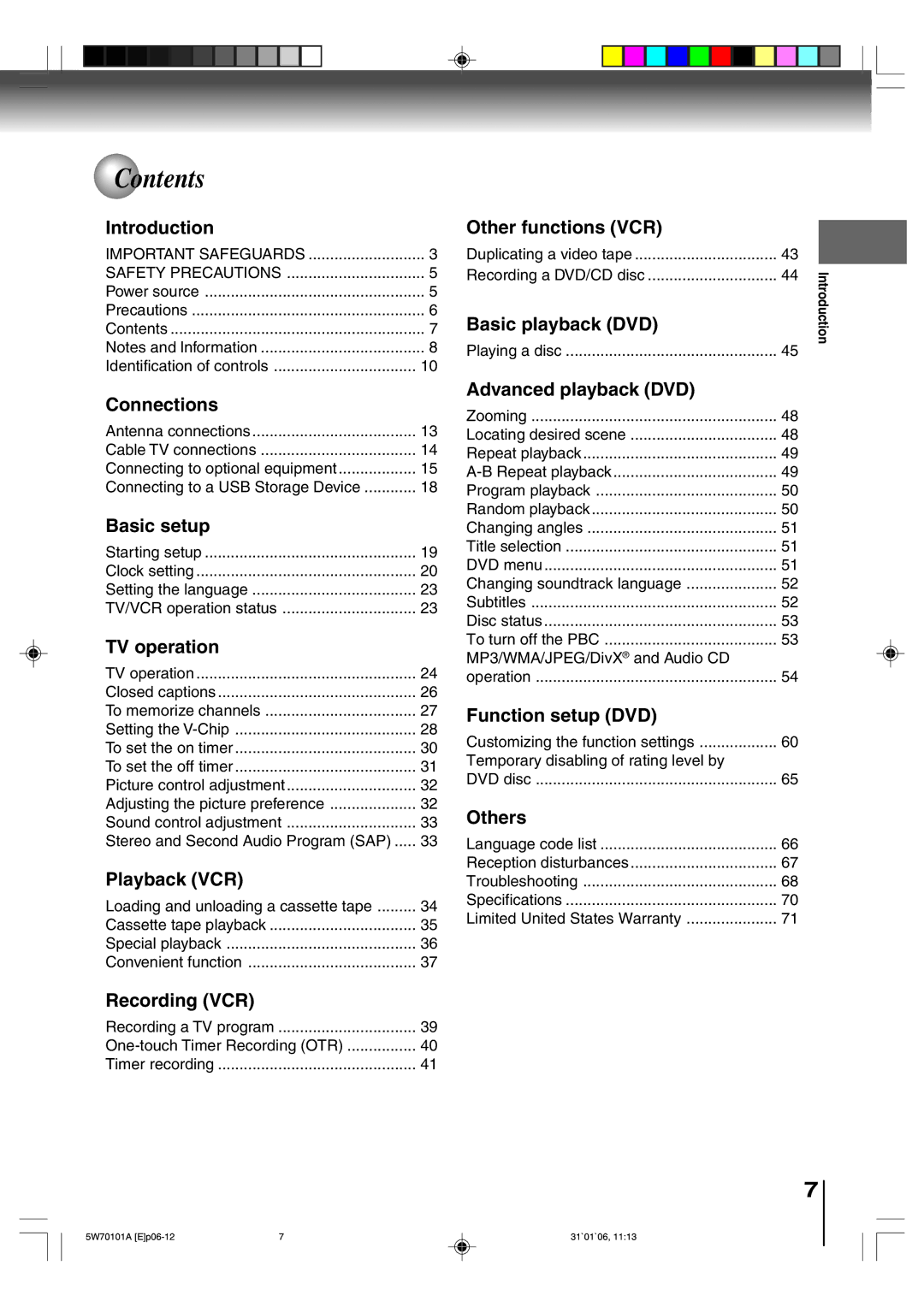 Toshiba MW20F52, MW24F52 owner manual Contents 