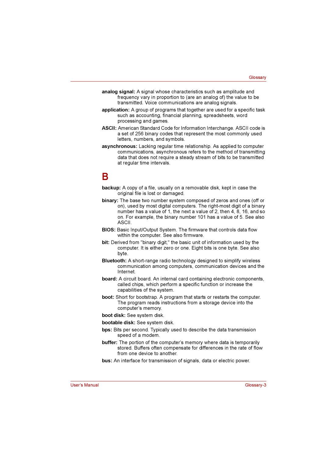 Toshiba NB200 manual Ascii 