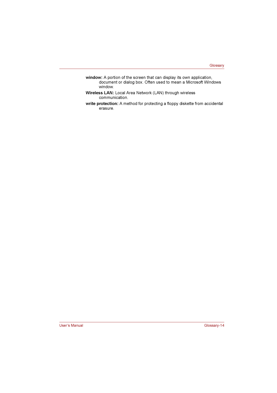 Toshiba NB255N245 user manual Glossary-14 