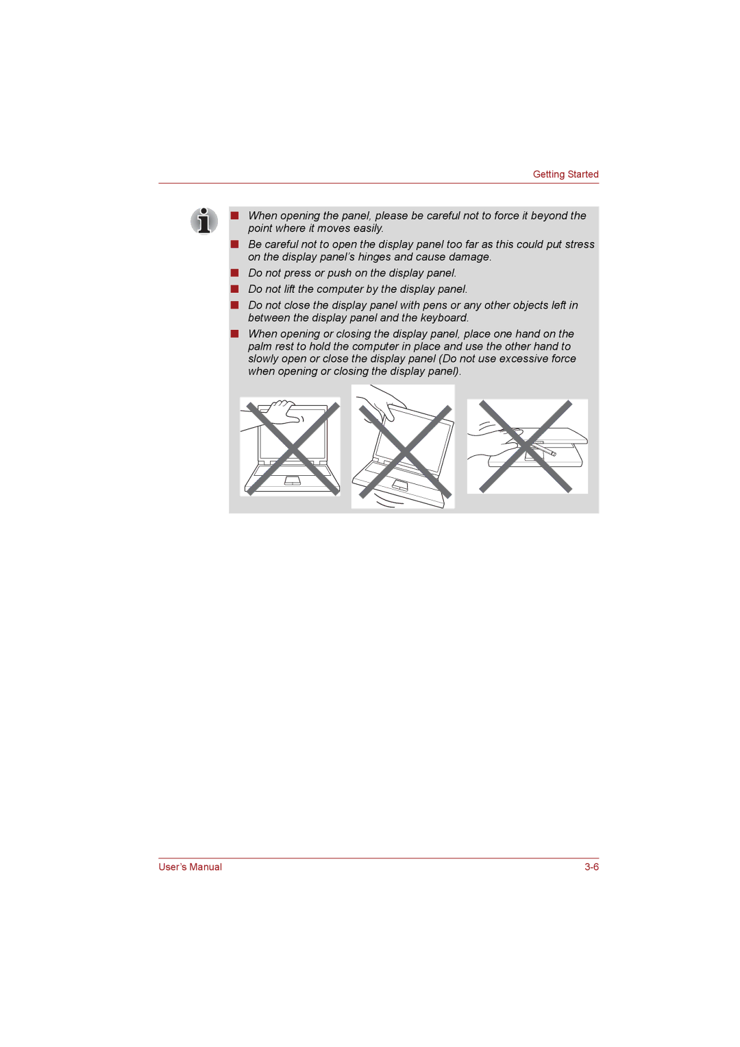 Toshiba NB255N245 user manual Getting Started 