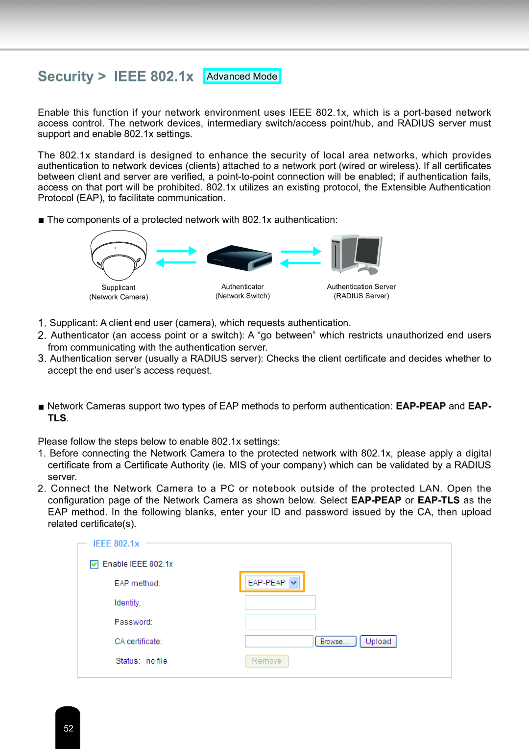 Toshiba Network Camera, IK-WD14A user manual Security Ieee 