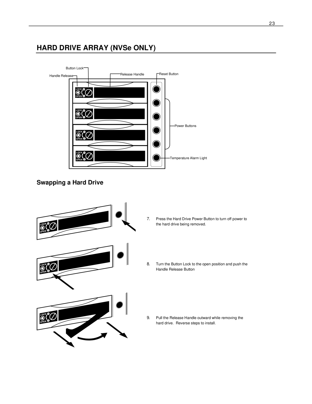 Toshiba NVSe16-X, Network Video Recorder, NVSe32-X, NVSe8-X, IPSe32-X, IPSe16-X, IPSe8-X manual Hard Drive Array NVSe only 