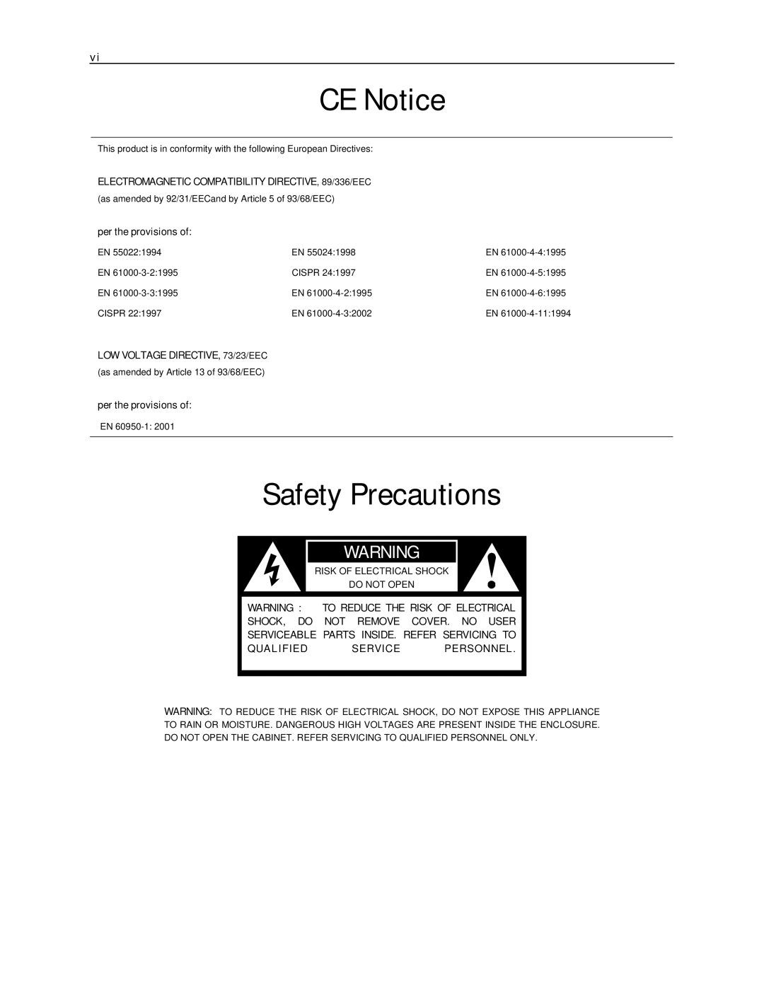 Toshiba NVR8-X, NVR16-X manual CE Notice 